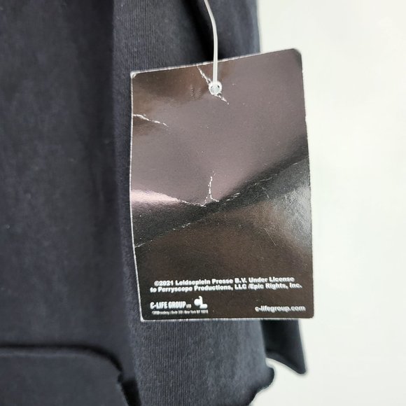 AC/DC Womens Medium 2 Piece Outfit Black Sleeveless Crop Top Biker Shorts New - Picture 6 of 6